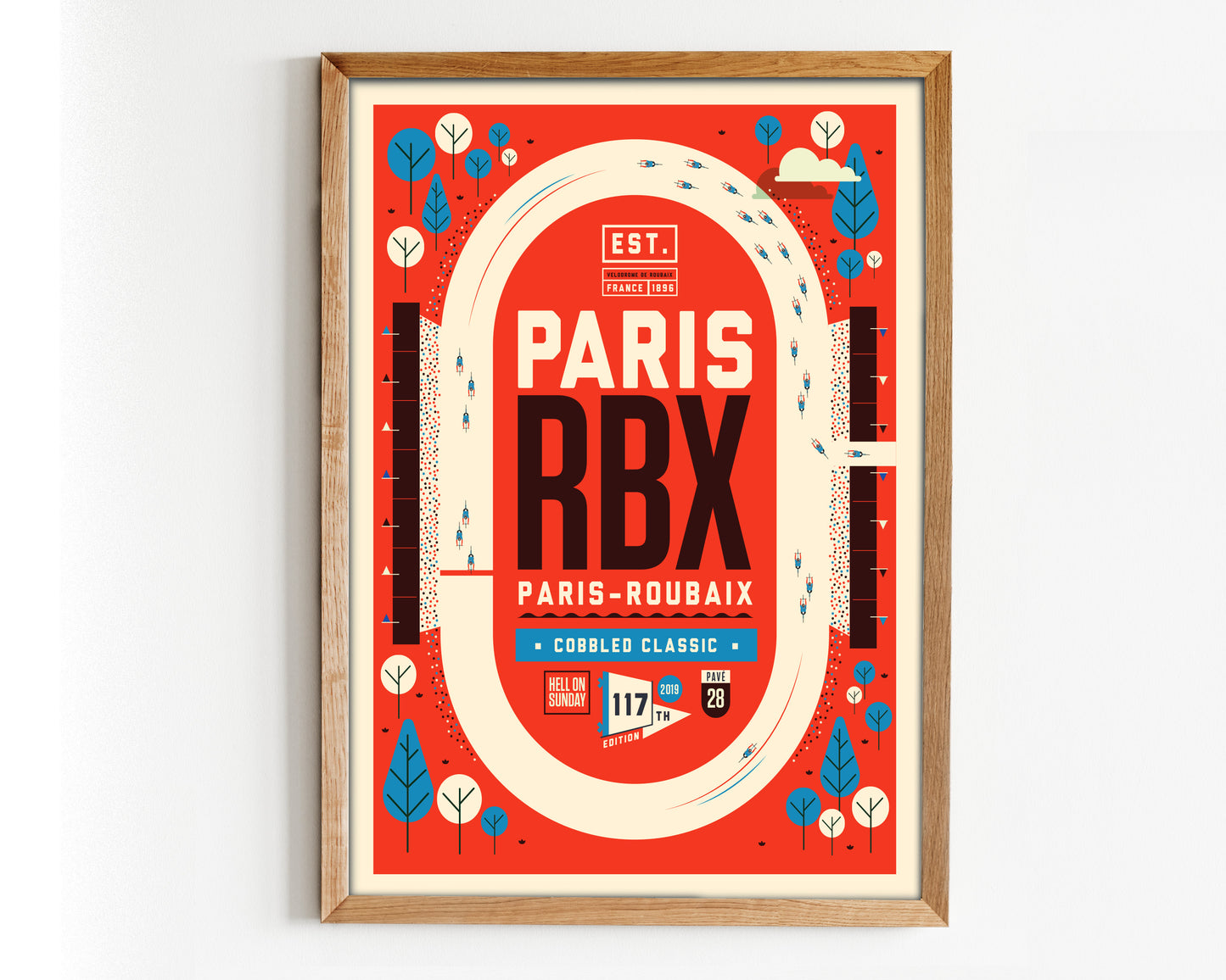 Cycling Print, Paris-Roubaix, Velodrome Poster