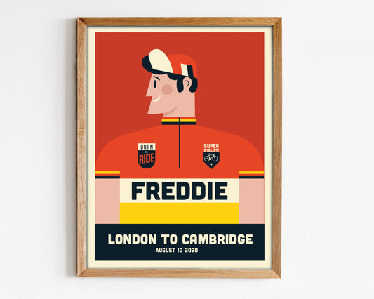 Personalised Cycling Print Portrait