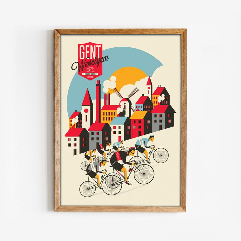 Cycling Print for the Spring Classic Gent Wevelgem