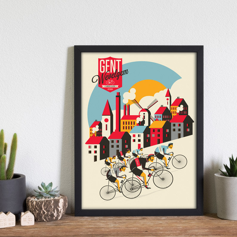 Cycling Print for the Spring Classic Gent Wevelgem