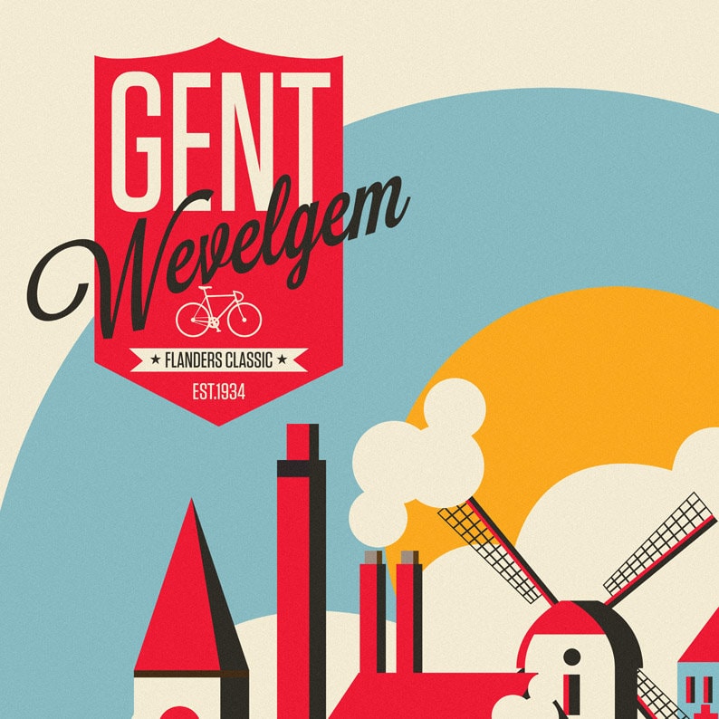 Cycling Print for the Spring Classic Gent Wevelgem