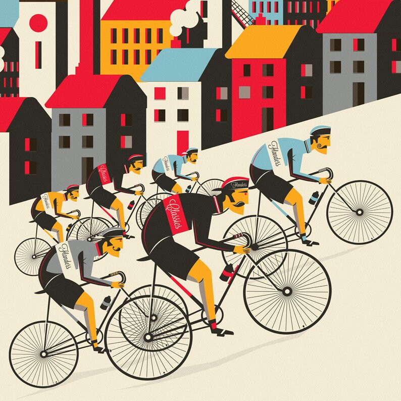 Cycling Print for the Spring Classic Gent Wevelgem