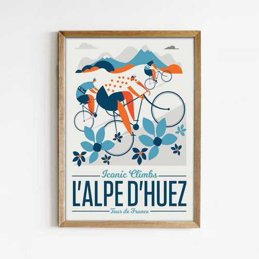 Cycling Print, Tour de France Alpe d'huez