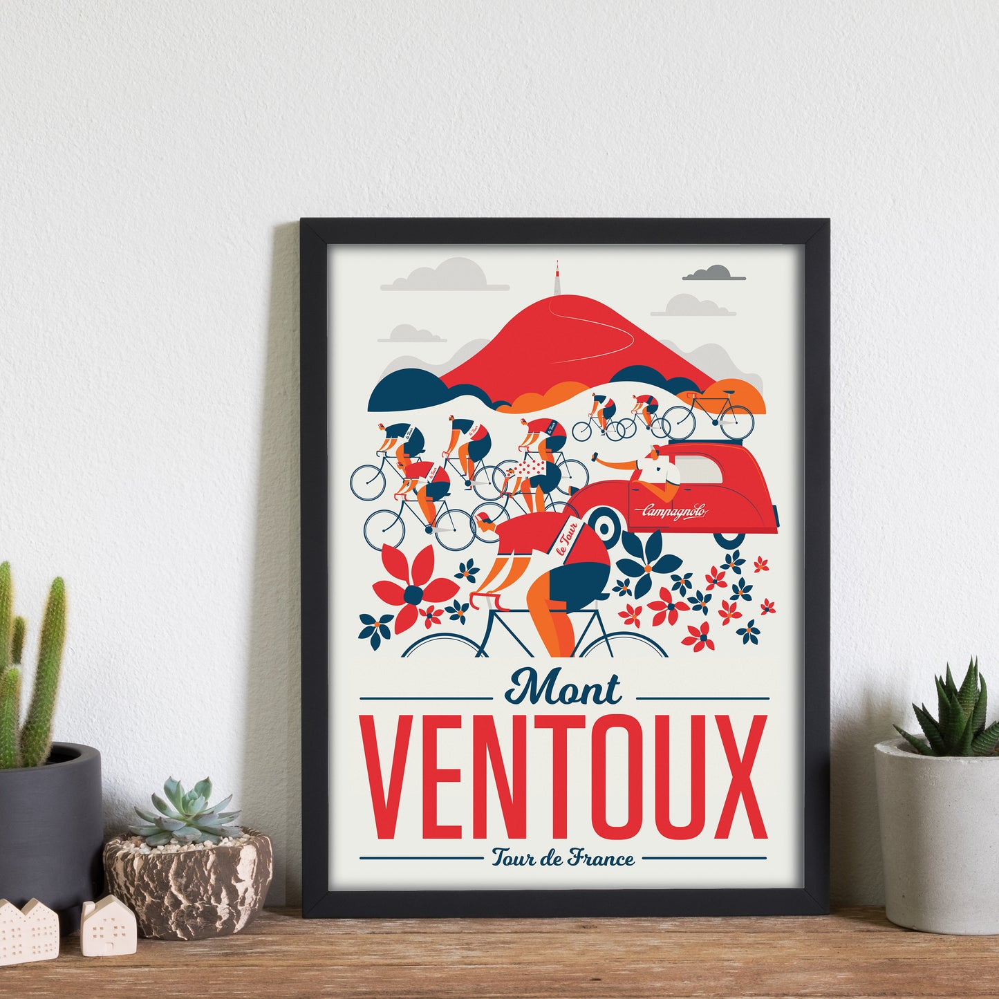 Cycling Print, Mont Ventoux, Classic Climb Cycling Poster