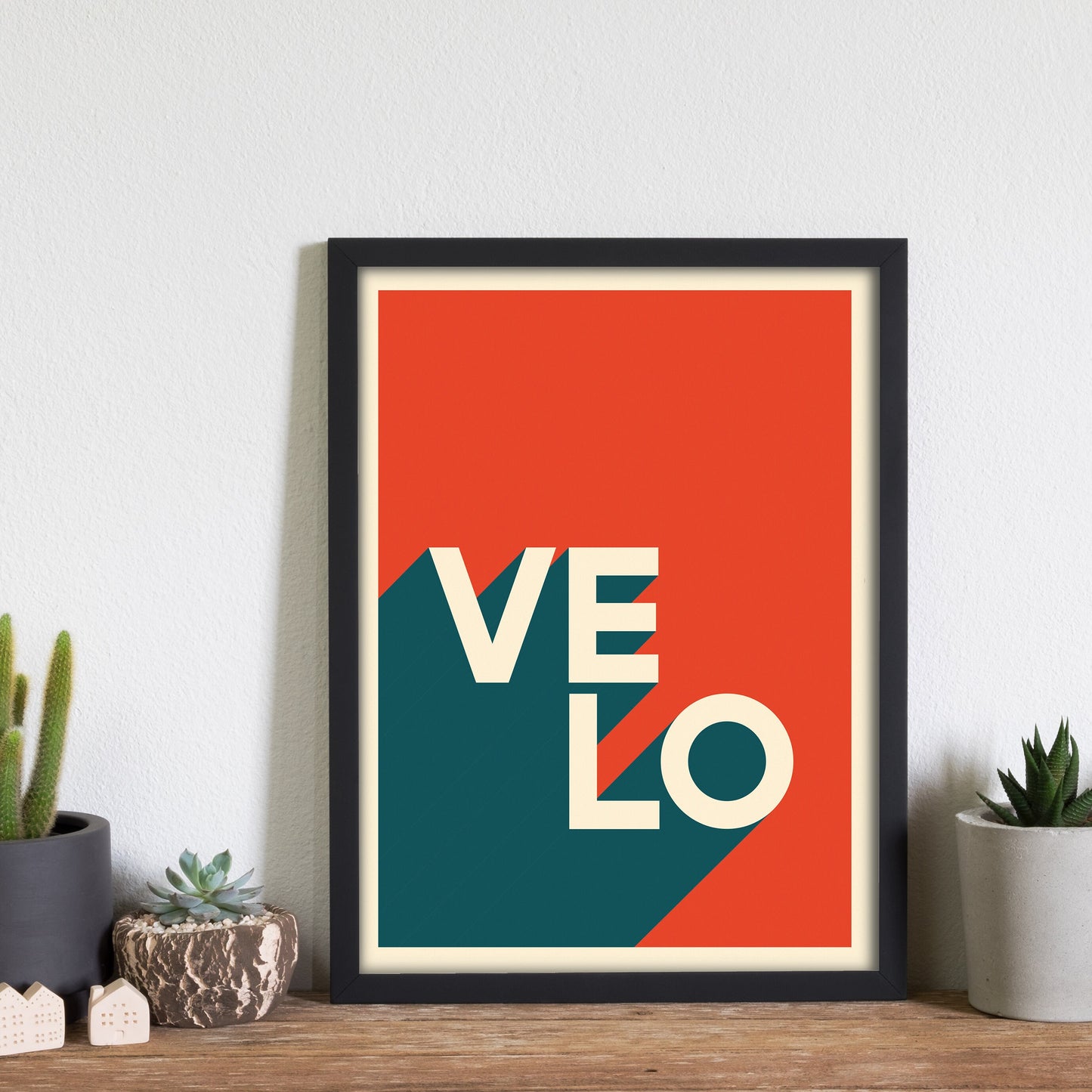 Velo Typographic Cycling Print