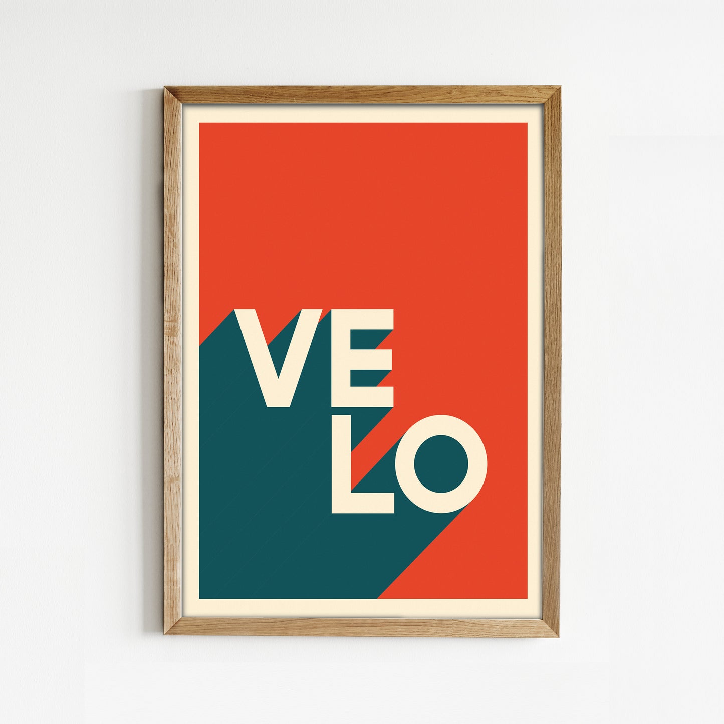 Velo Typographic Cycling Print