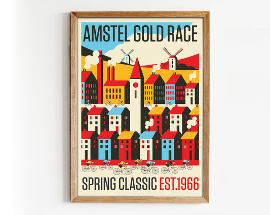 Cycling Print, Amstel Gold Race (Spring Classic) Cycling Poster