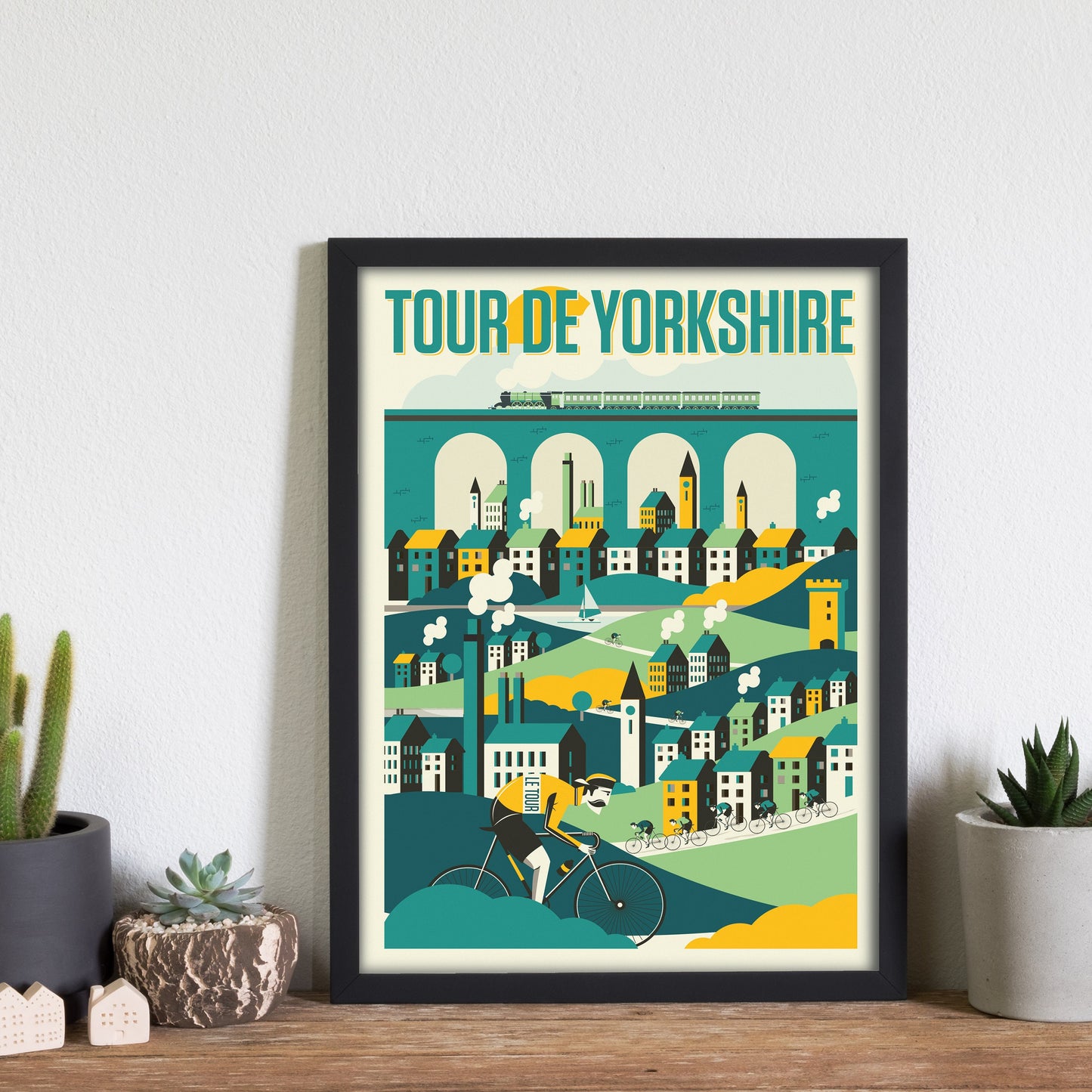 Cycling Print, Tour de Yorkshire Cycling Poster