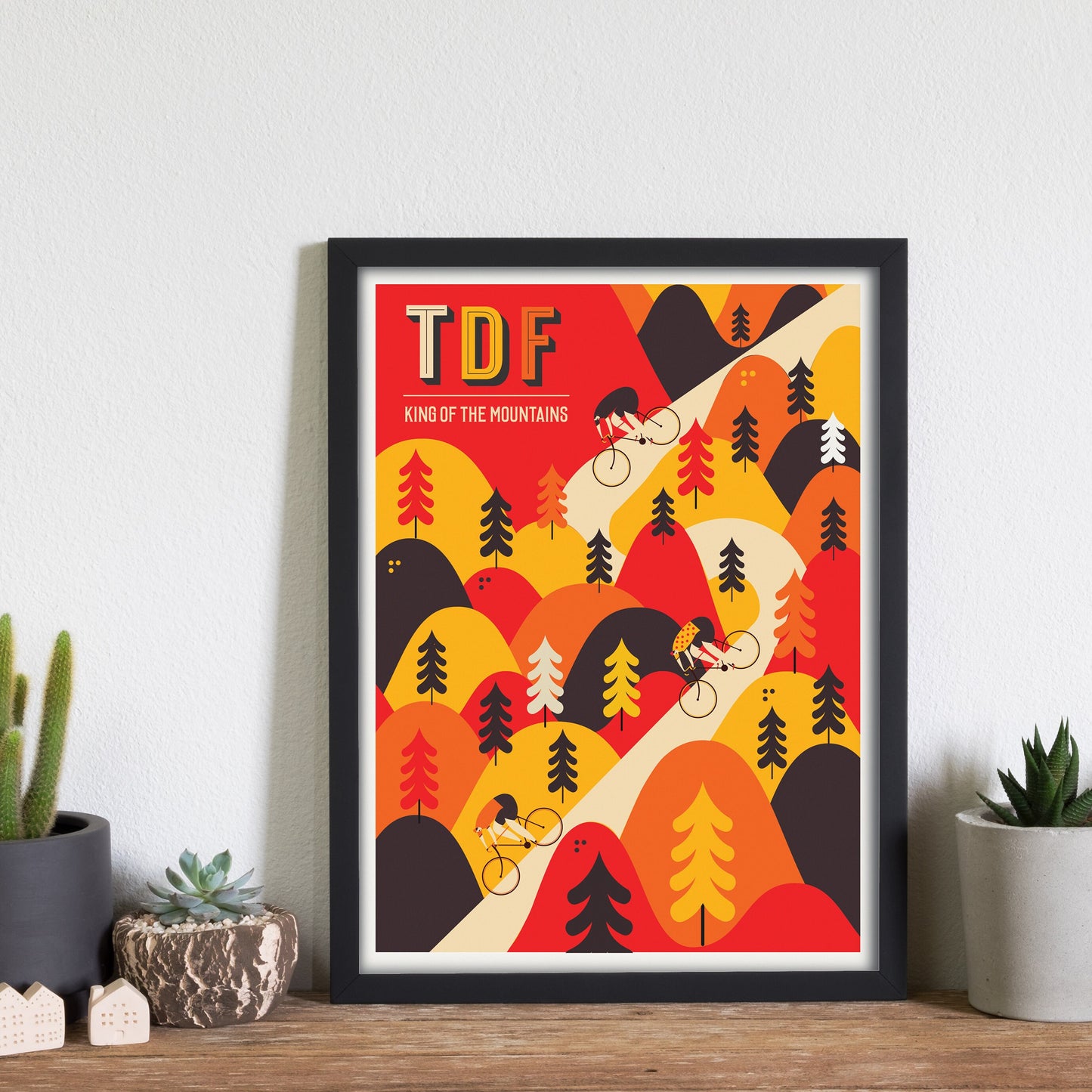 Cycling Print, Mountain Kings, Cycling Poster