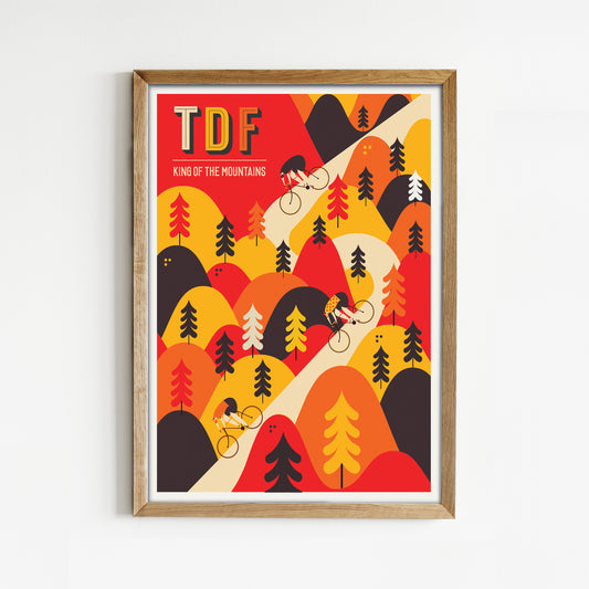 Cycling Print, Mountain Kings, Cycling Poster