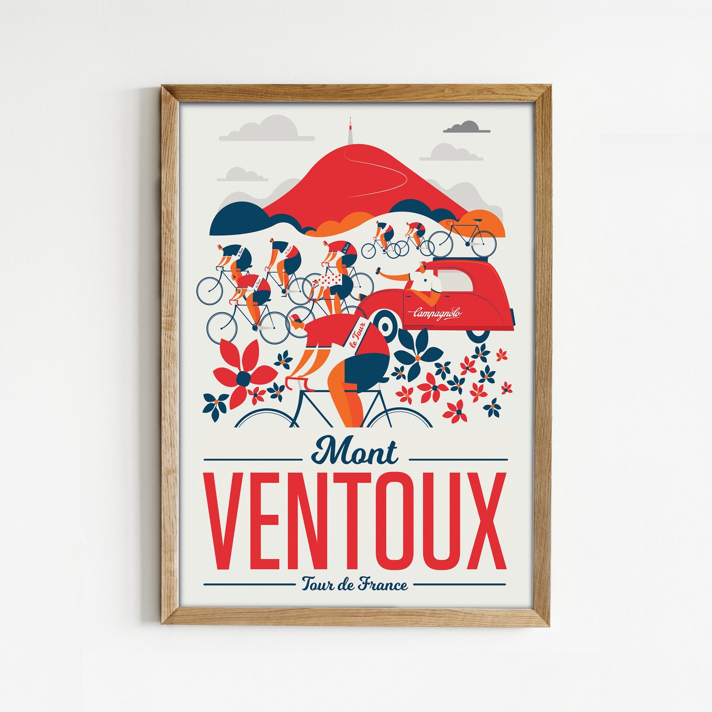 Cycling Print, Mont Ventoux, Classic Climb Cycling Poster