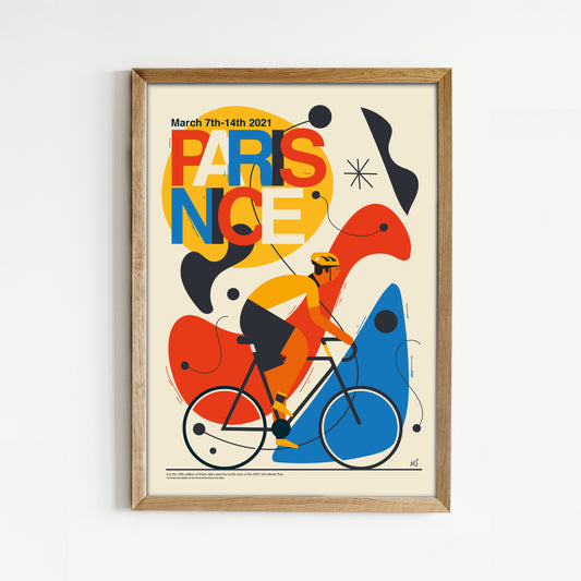 Paris-Nice Cycling Art Print