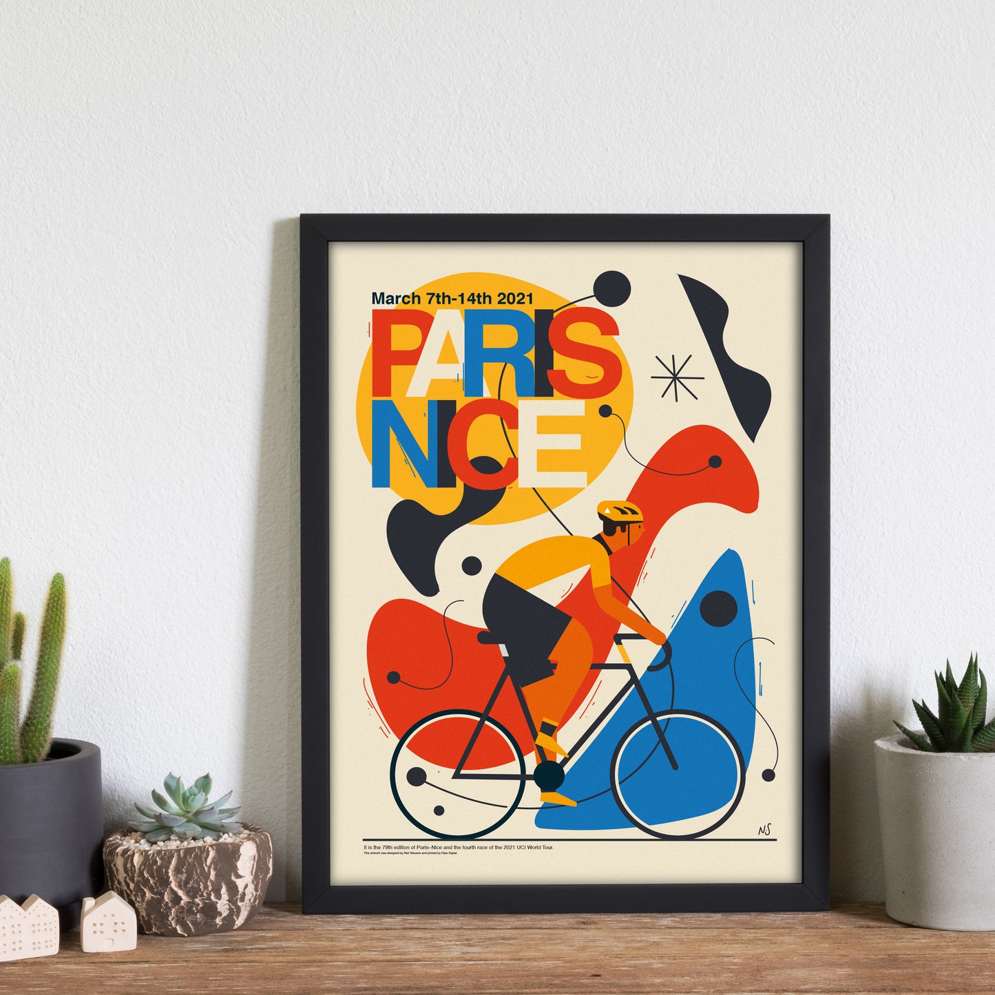 Paris-Nice Cycling Art Print