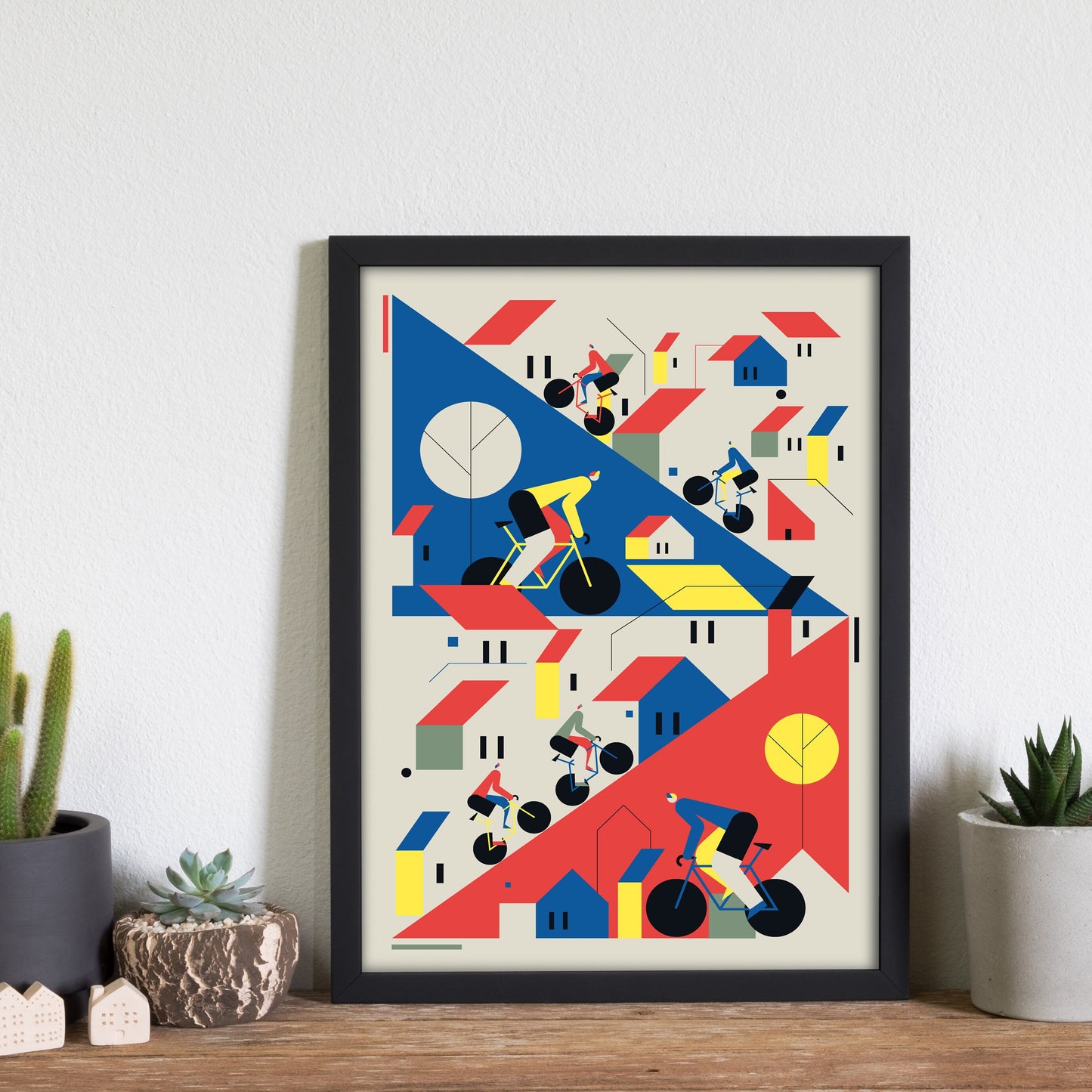 Cycling Print, Geometric Pattern