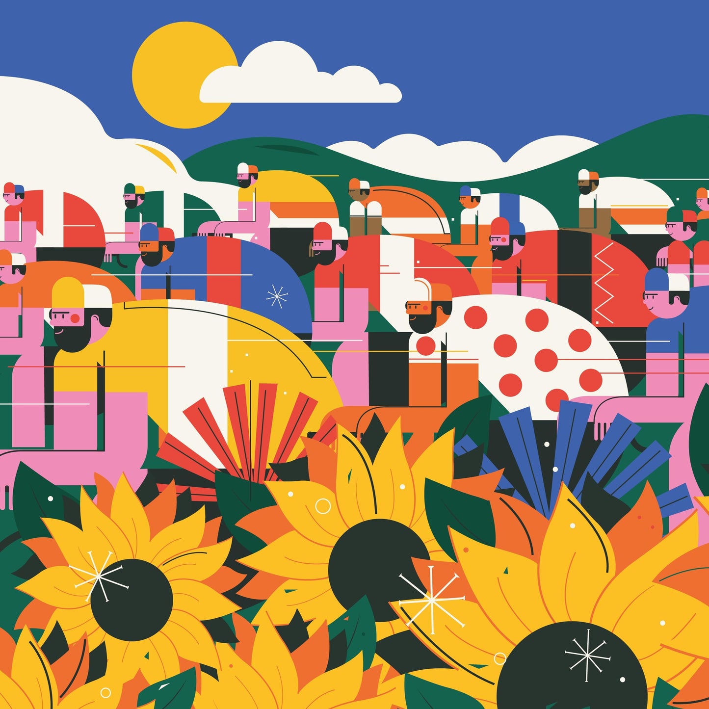 Tour de France / Sunflowers Print